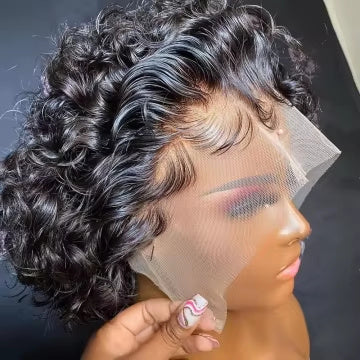 Brazilian Pixie Cut Wig Human Hair 13X1 Short Curly Lace Front Wigs Human Hair Short Curly Wigs For Black Women Human Hair